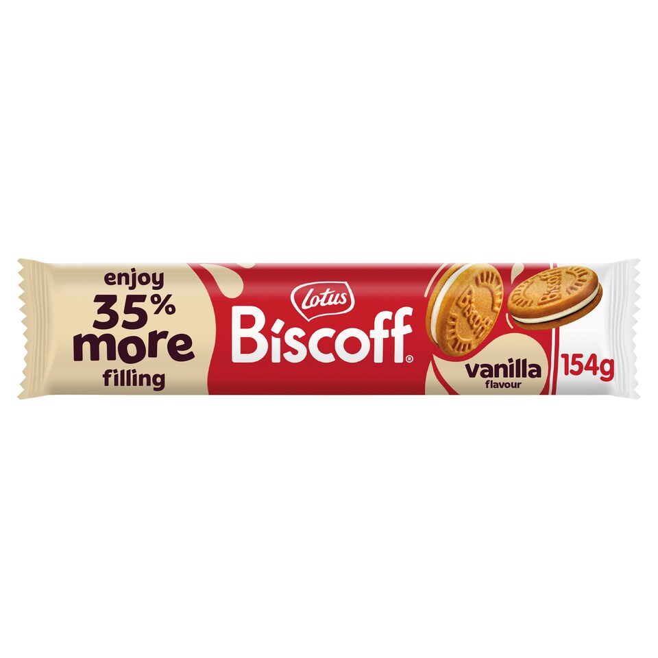 Biscoff sušenky plněné krémem s vanilkovou příchutí 154g