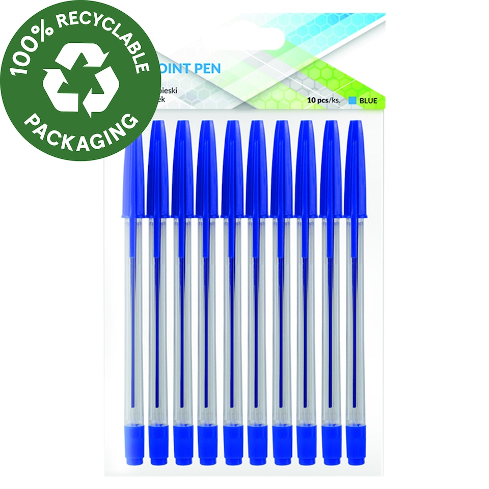 Blue Ballpoint Pens 10 pcs