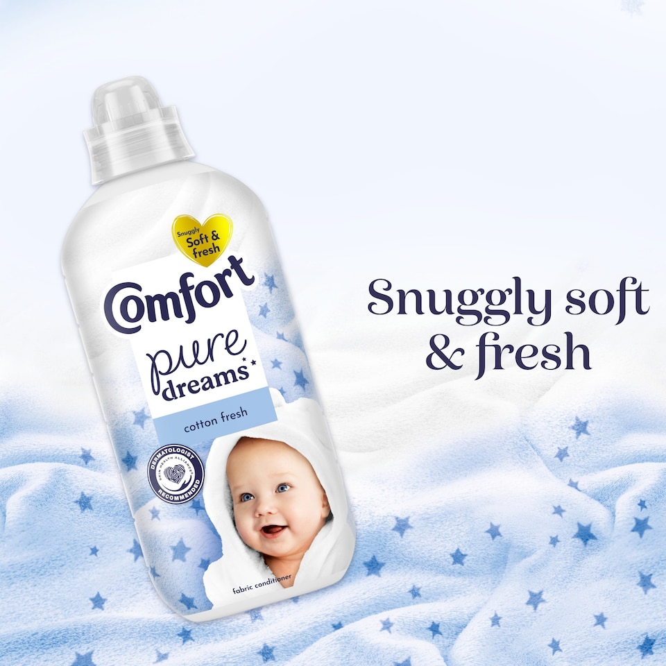 image 1 of Comfort Pure Dreams Fabric Conditioner Cotton Fresh 48 Washes 1440ml