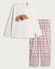 image 4 of F&F Curtis The Dog Top and Fair Isle Trousers Pyjamas in Red