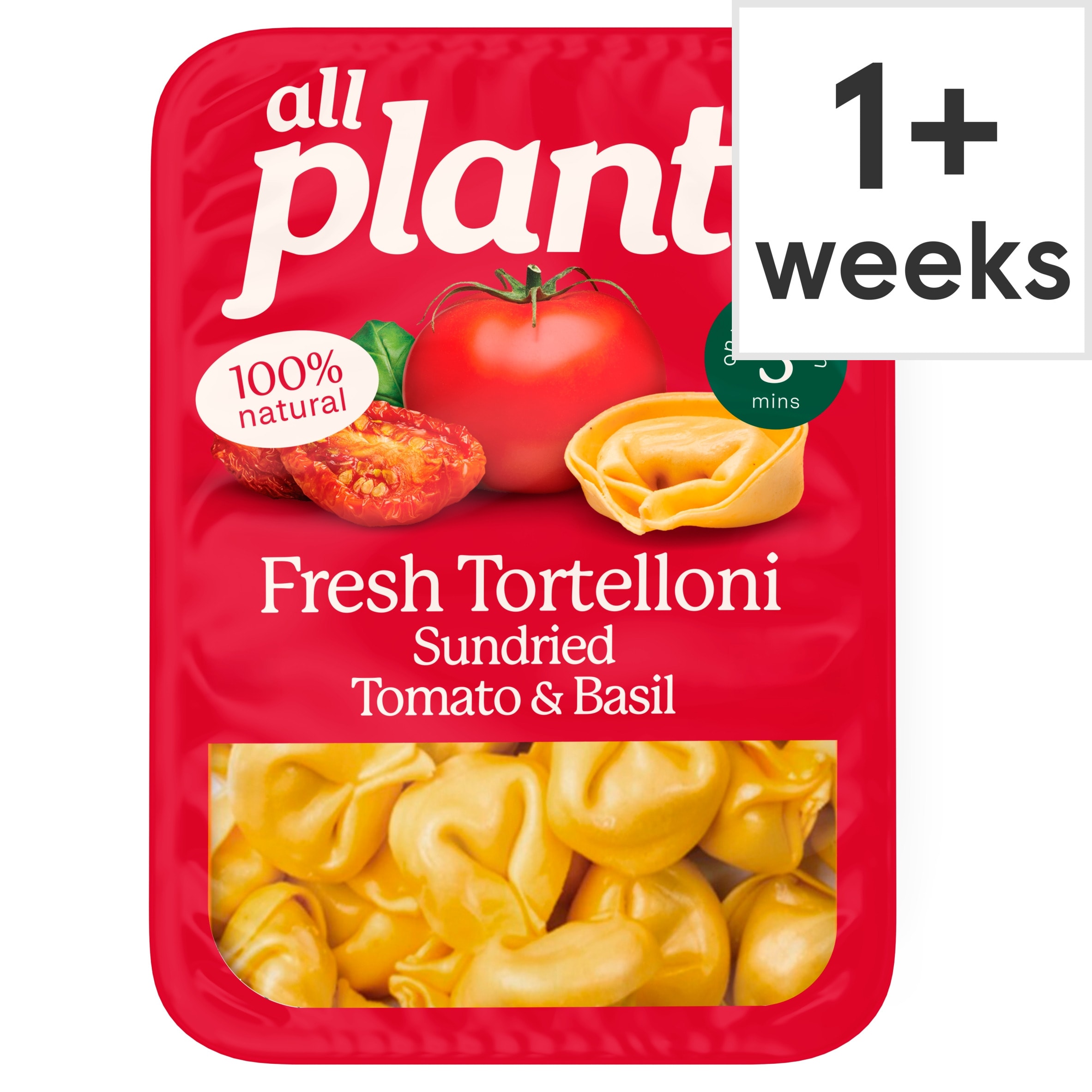 all plants Rich Tomato & Basil Tortelloni 250g