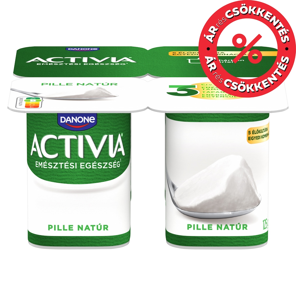 Danone Activia Pille Unflavoured Yoghurt with Live Culture 4 x 125 g (500 g)