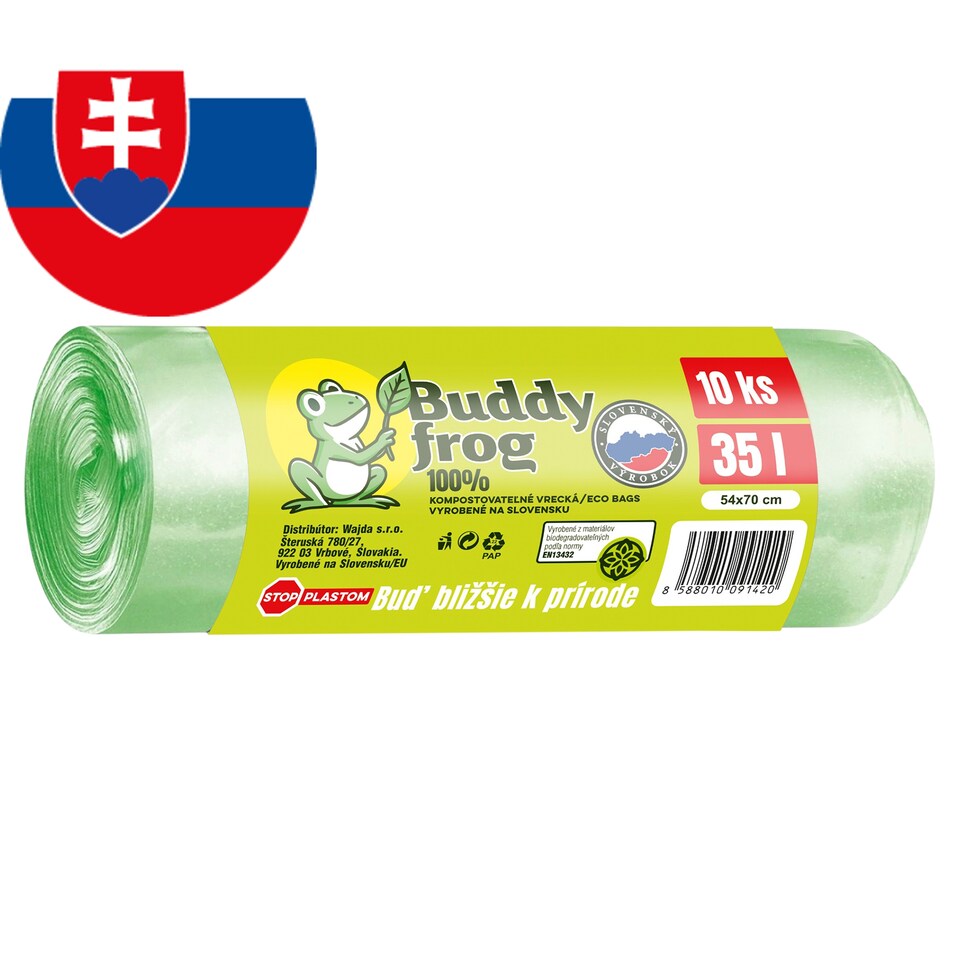 Buddy Frog 100% kompostovateľné vrecká 35 l 10 ks