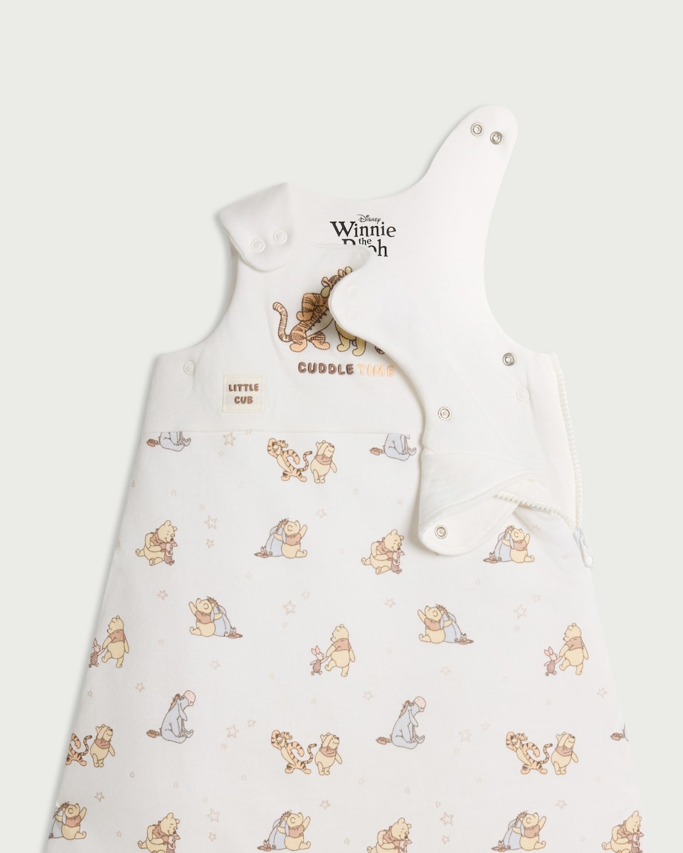 image 1 of Disney Winnie the Pooh Pure Cotton 2.5 Tog Sleeping Bag in White