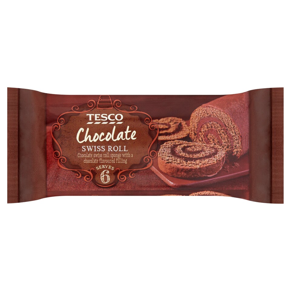 Tesco Double Chocolate Swiss Roll Each