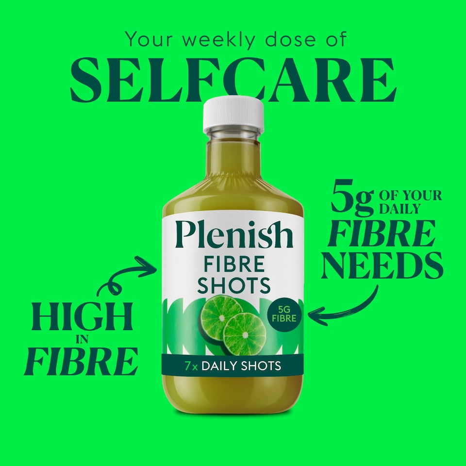 image 1 of Plenish Fibre Dosing Bottle with Ginger, Lime & Mint 7x Shots 420ml