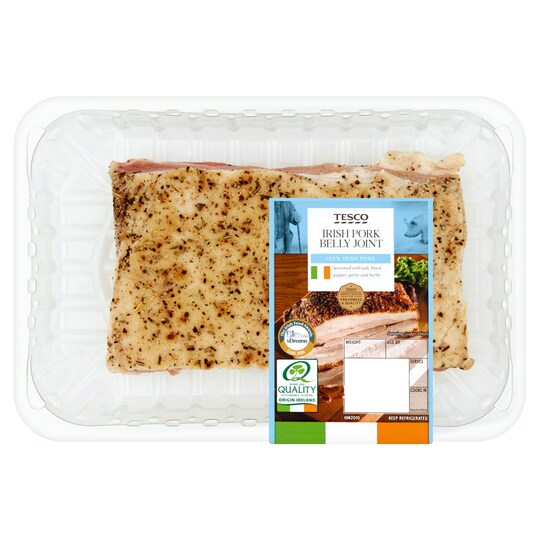 Tesco Irish Pork Belly Joint 600G