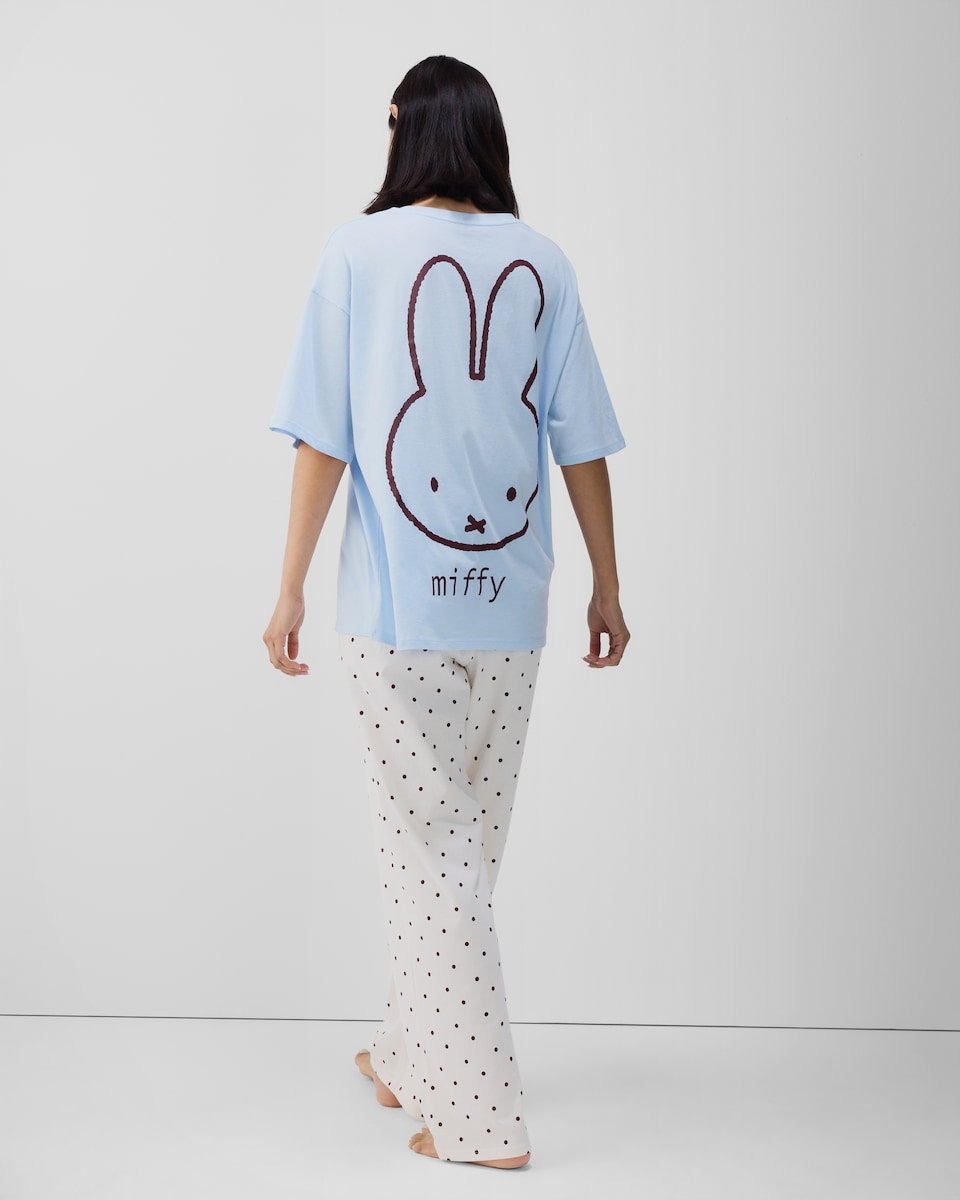 image 1 of Miffy Pure Cotton Pyjama Set in Blue