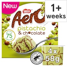 Aero Pistachio & Chocolate Mousse 4 x 58g