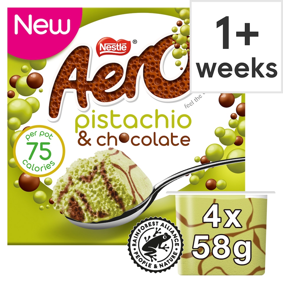 Aero Pistachio & Chocolate Mousse 4 x 58g
