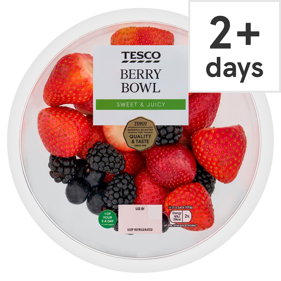 Tesco Berry Bowl With Super Sweet Berries 400G