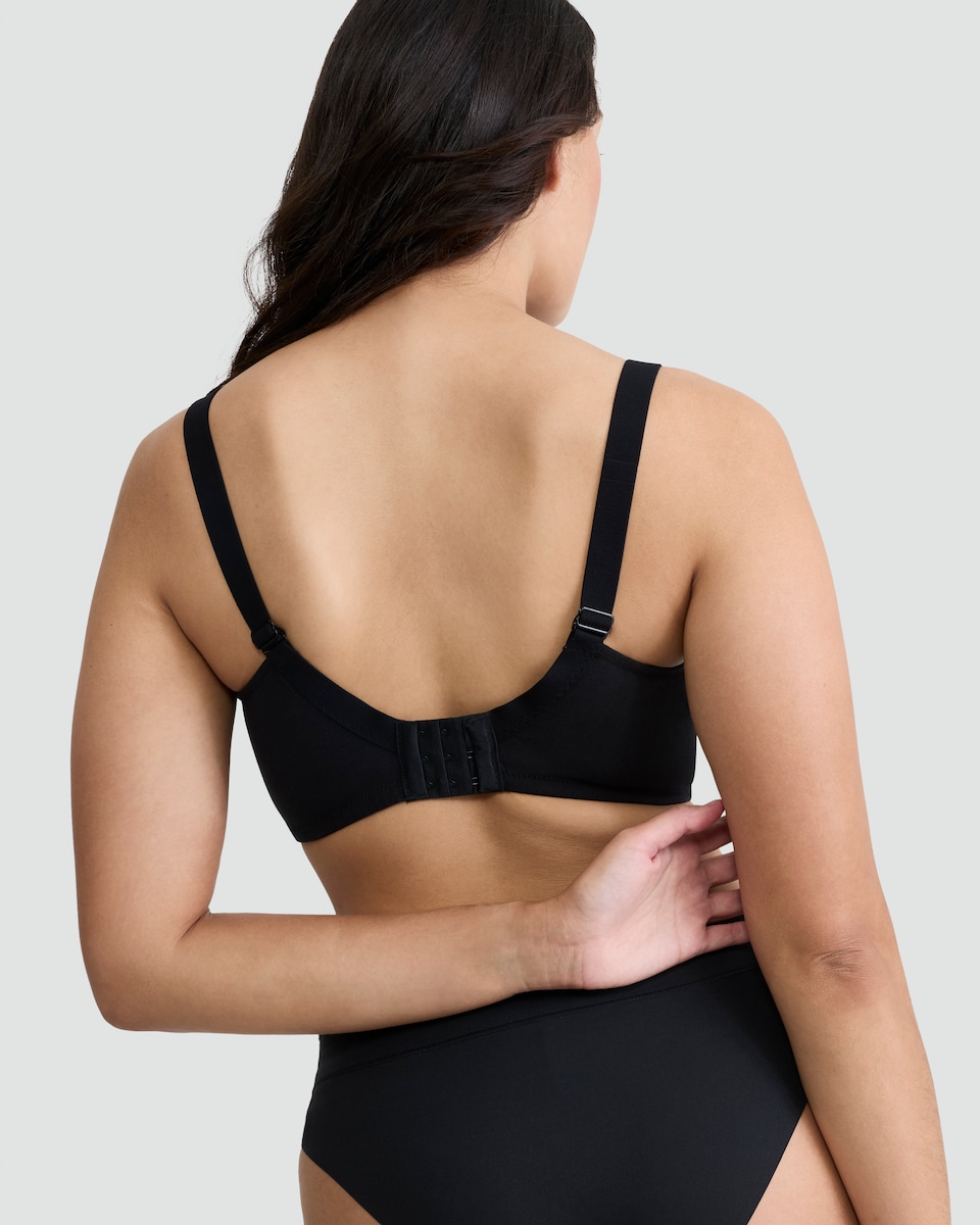 image 1 of F&F Floral Embroidered Full Cup Bra in Black