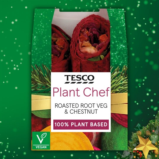 Tesco Plant Chef Root Vegetable & Chestnut Wrap Tesco Groceries