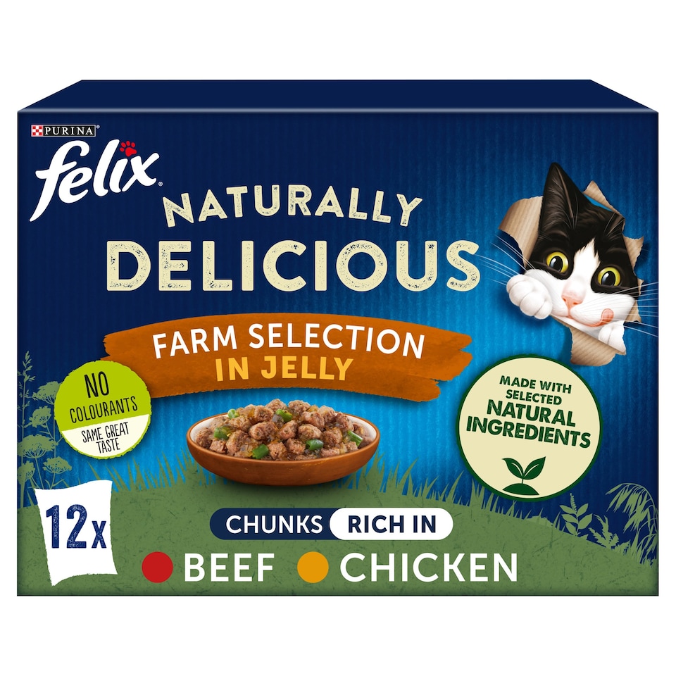 image 1 of Felix Naturally Delicious Cat Food Countryside In Jelly 40X80g
