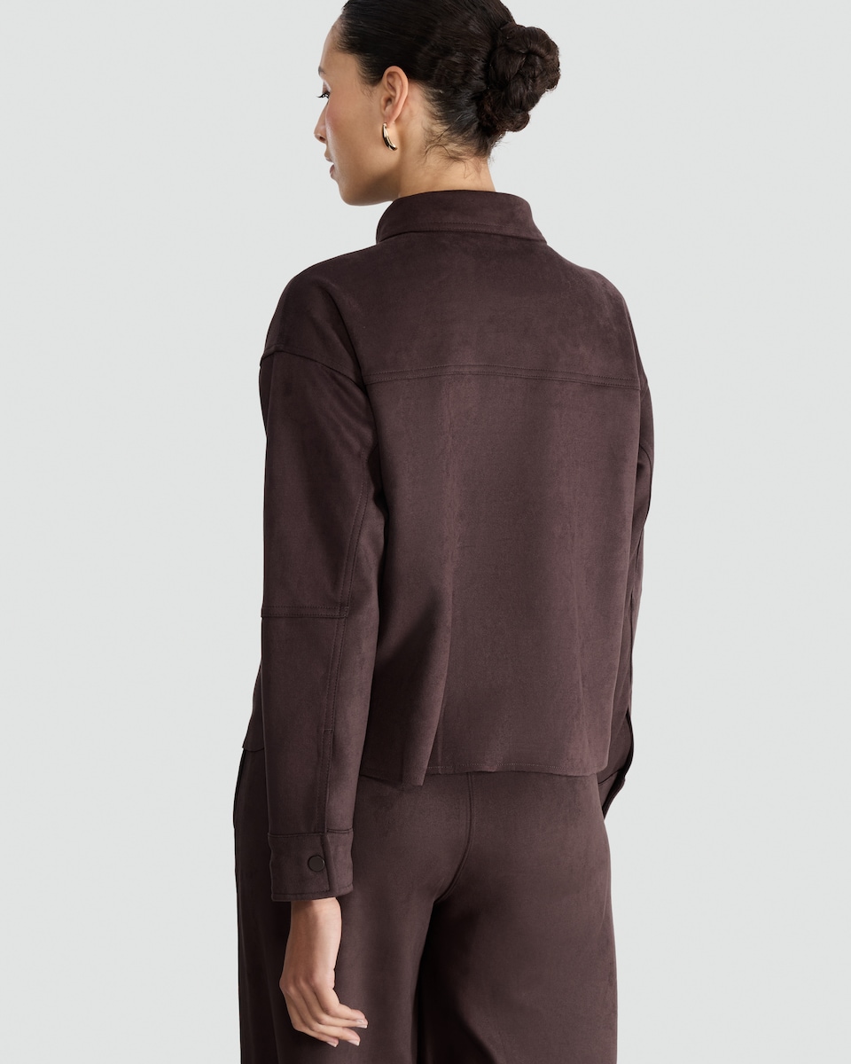 image 1 of F&F Check Cropped Jacket in Black