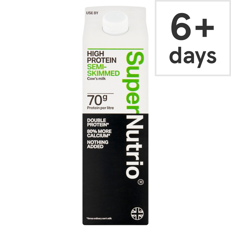 image 1 of SuperNutrio High Protein Fresh Semi Skimmed Milk 1l
