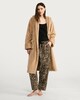 image 1 of F&F Pure Cotton Flannel Leopard Print Pyjama Bottoms in Multi Brown