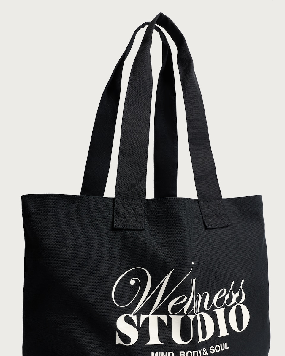 image 1 of F&F Active Wellness Studio Tote Bag in Black