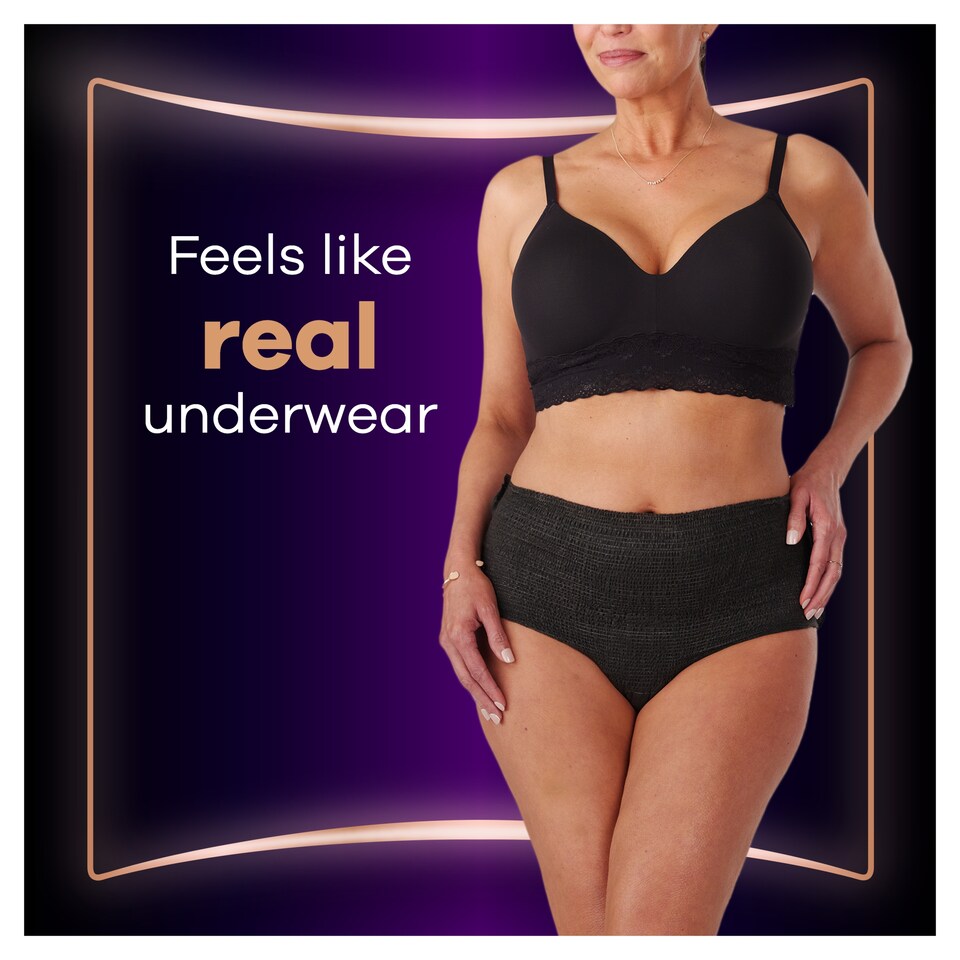 image 1 of Always Discreet Boutique Incontinence Pants Black Medium 9 pack