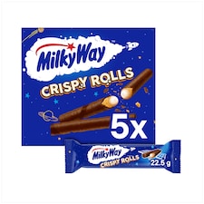 Milky Way Milk Chocolate Crispy Rolls Multipack 5 x 22.5g