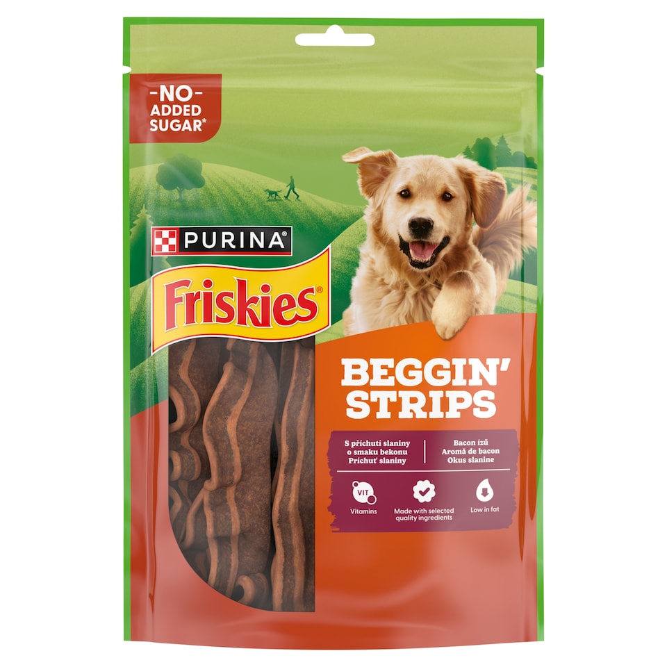 Purina Friskies Beggin' Strips bacon ízű kiegészítő állateledel felnőtt kutyák számára 120 g