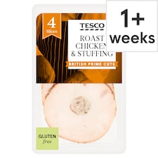 Tesco Prime Cuts Roast Chicken & Stuffing 4 Slices 100G
