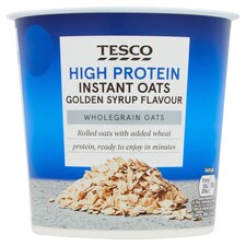 Tesco High Protein Instant Oats Golden Syrup 55G
