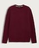 image 4 of F&F Waffle Knit Crew Neck Jumper with Wool in Burgundy