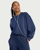 image 2 of F&F Active AFTERCLASS Crew Neck Co-ord Sweatshirt in Navy