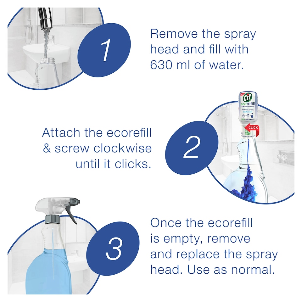image 1 of Cif Eco Refill Power & Shine Bathroom 70Ml