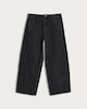 image 4 of F&F High Rise Seam Detail Barrel Leg Jeans in Black