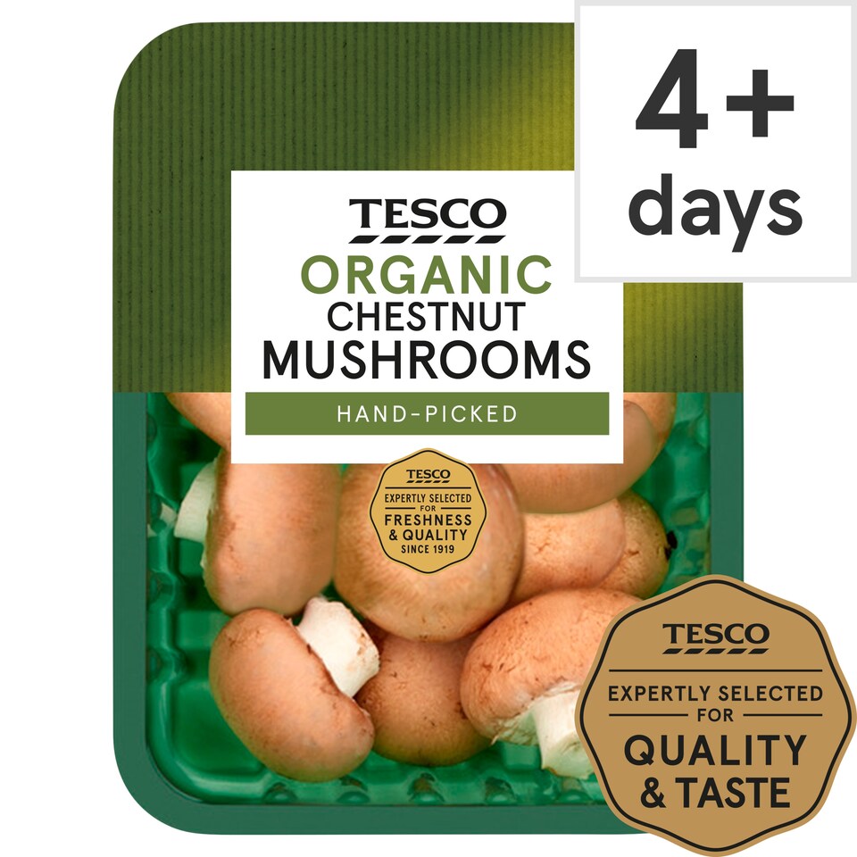 image 1 of Tesco Organic Chestnut Mushrooms 250 G