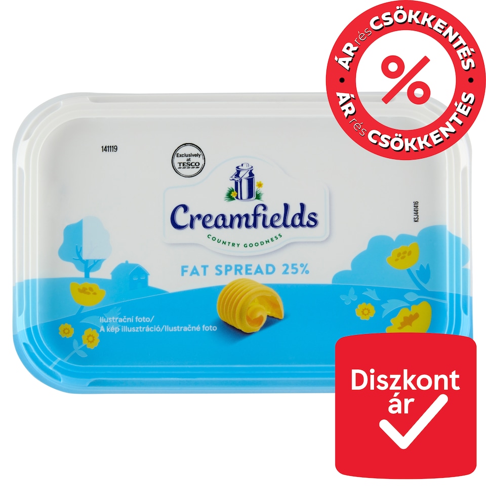 Creamfields 25% zsírtartalmú margarin 500 g