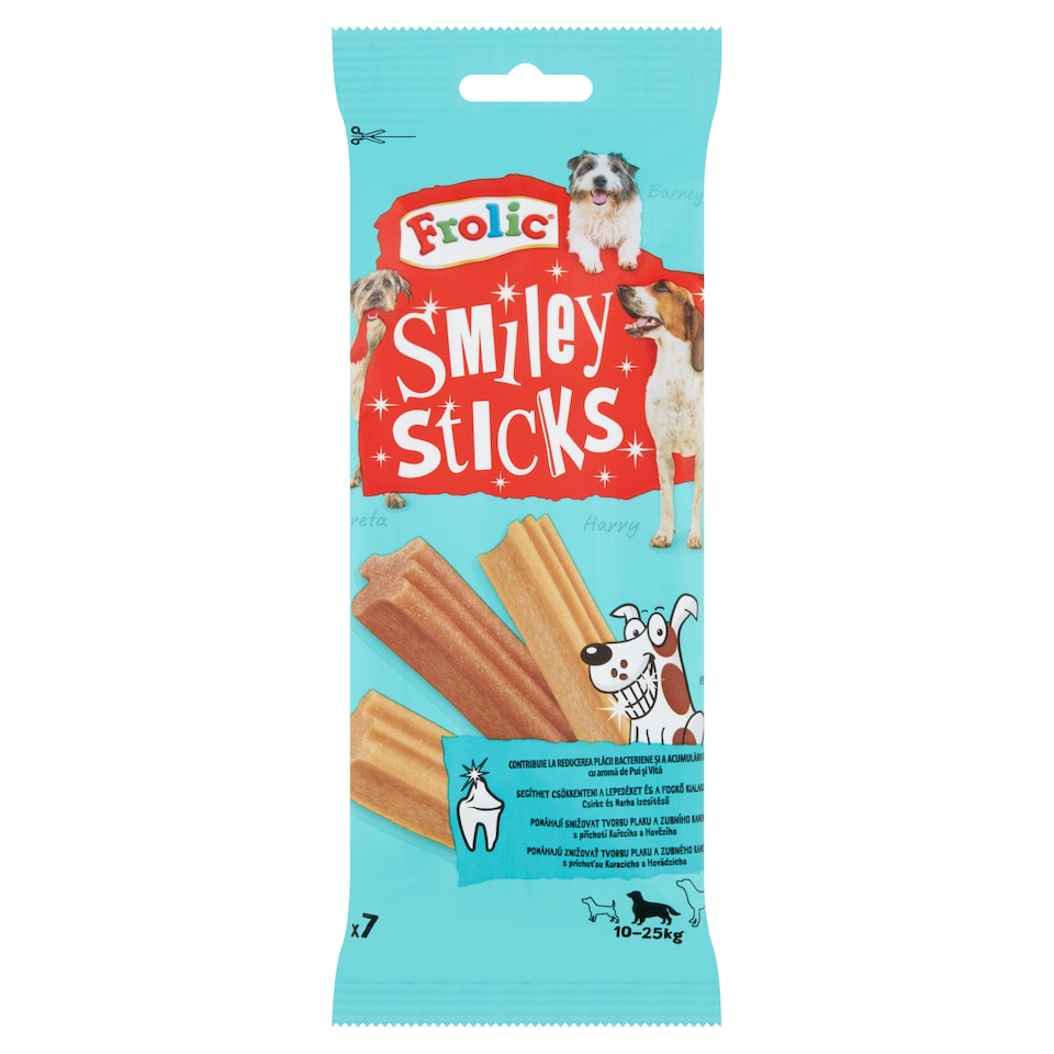 image 1 of Frolic Smiley Sticks Complementary Pet Food for 4 Months+ Dogs Flavored with Chicken and Beef 175 g