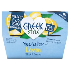 Yeo Valley 0% Lem Grk/Style Yoghurt 4x120g