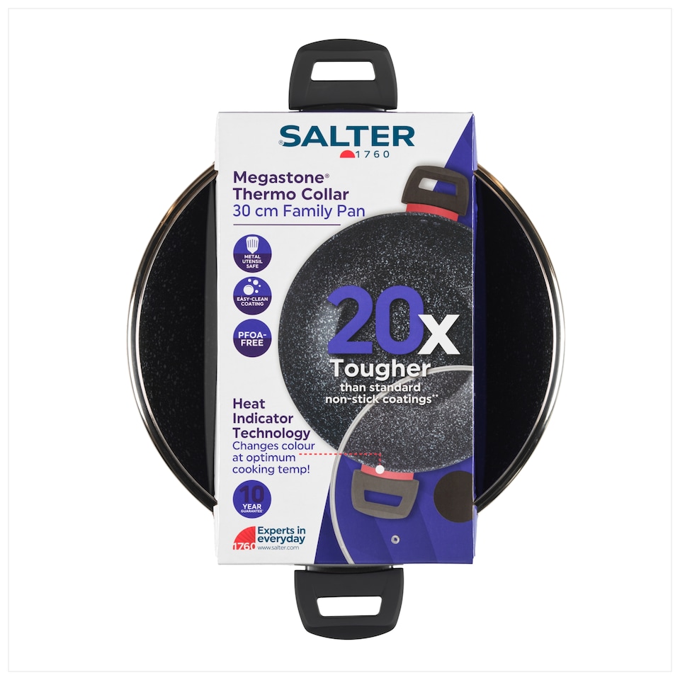 image 1 of Salter Megastone Thermo Collar Family Pan 30cm