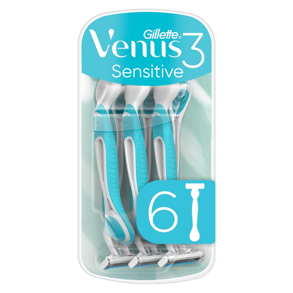 obrázok 1 z Gillette Venus 3 Sensitive Jednorazové Holiace Strojčeky, Balenie 6