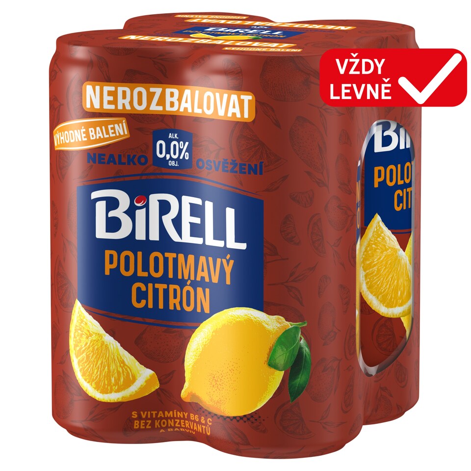 Birell Semi-Dark Lemon 4 x 0.33L (1.32L)