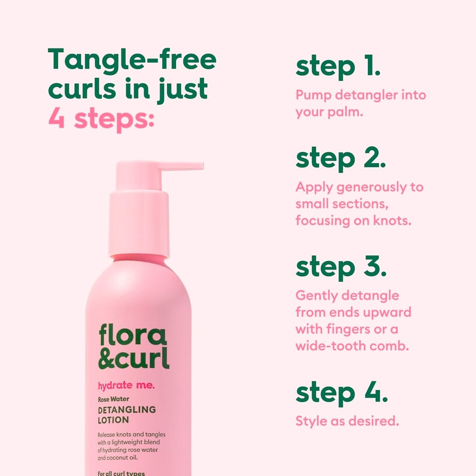 image 1 of Flora & Curl Rose Water Detangling Lotion 300ml