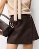 image 3 of F&F Faux Suede Wrap Mini Skirt in Chocolate