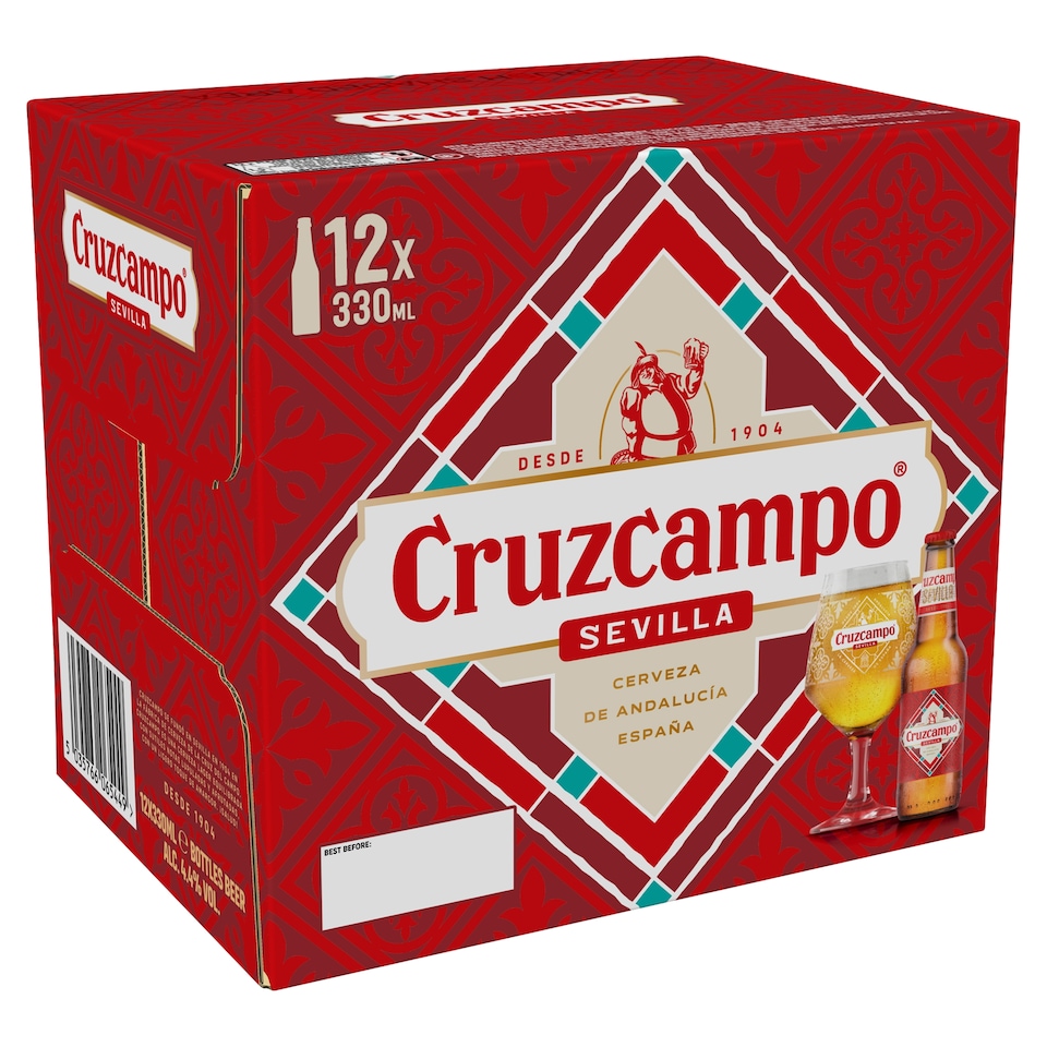 image 1 of Cruzcampo Sevilla Lager Beer Bottle 12x330ml