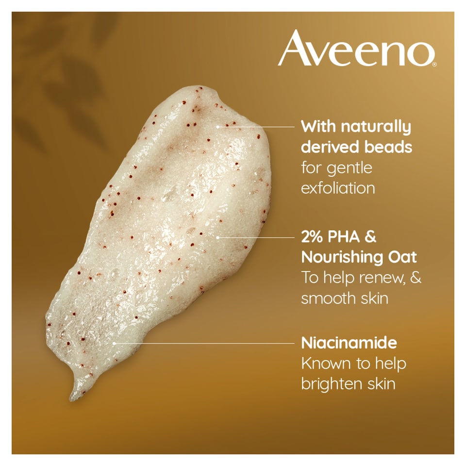 image 1 of Aveeno Skin Renewal Gentle Body Lotion Scrub Rough & Bumpy Skin 200ml