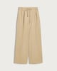image 4 of F&F Pure Cotton Wide Leg Drawstring Trousers in Brown