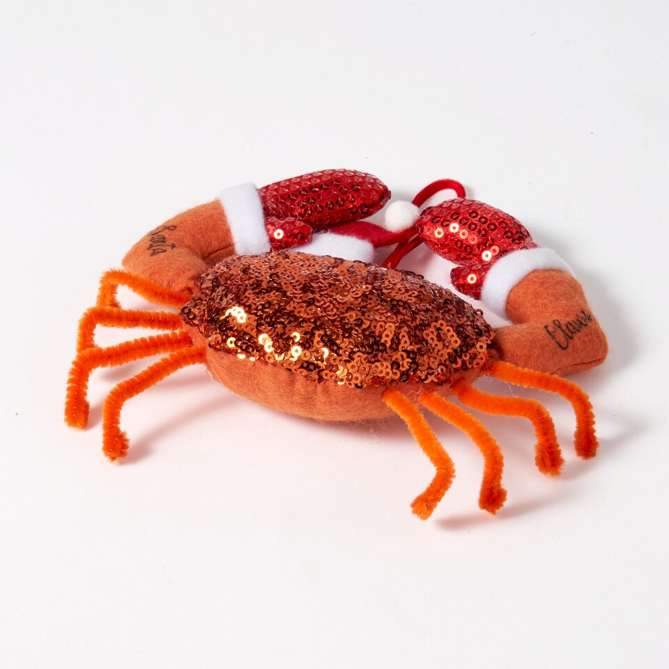 image 1 of Paperchase Christmas Crab Decoration