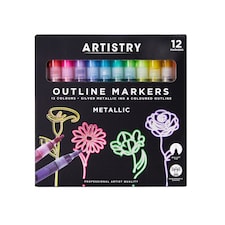 Artistry 12pk Metallic Outline Markers
