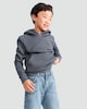 image 1 of F&F Boys Diamond Textured Kangaroo Pocket Hoodie in Grey