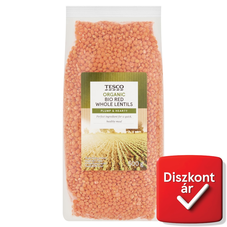 Tesco bio étkezési vöröslencse 500 g