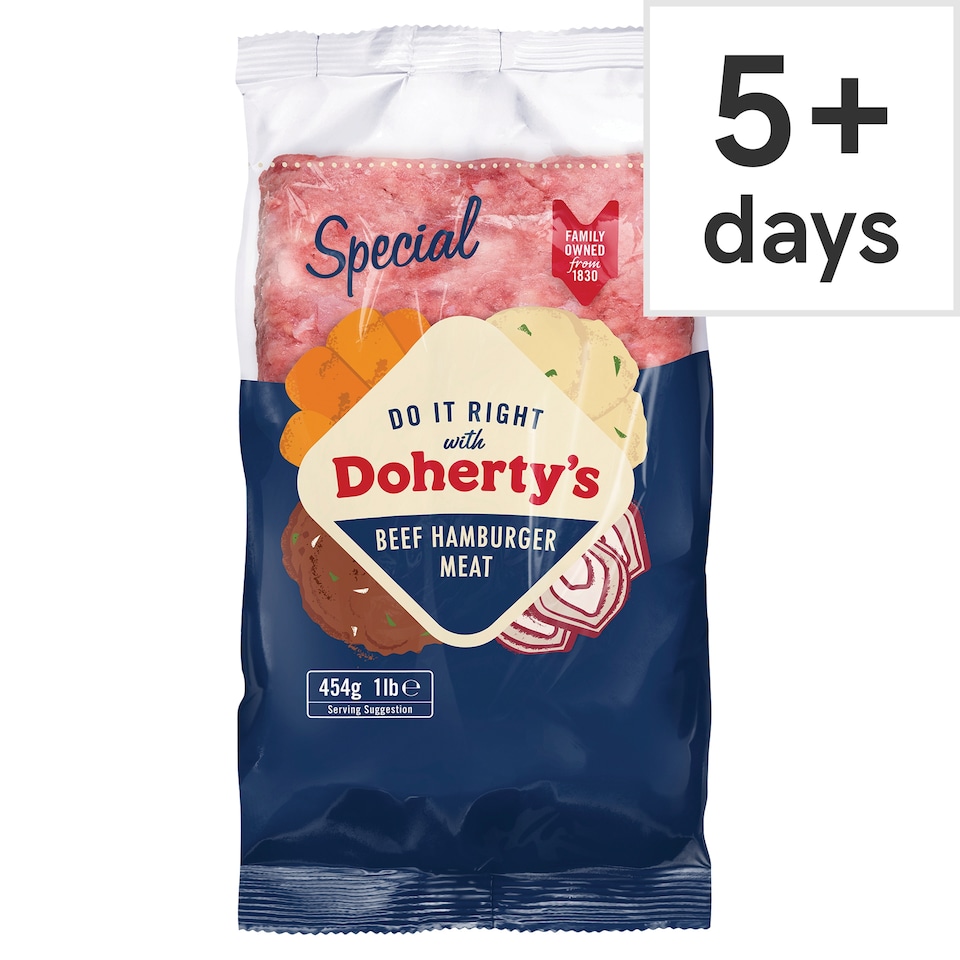 Dohertys Speciality Hamburger Meat 454G