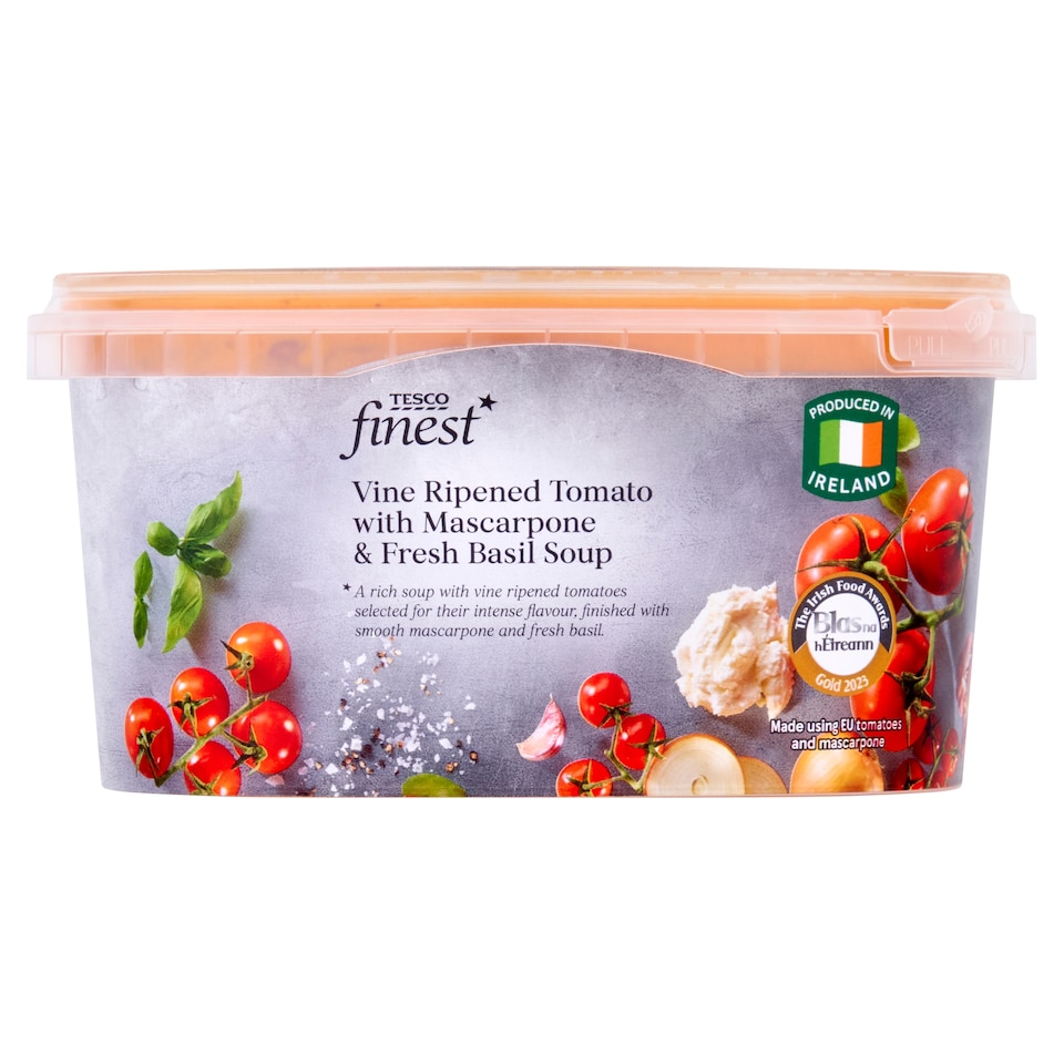 Tesco Finest* Tomato With Mascarpone And Fresh Basil Soup 400G
