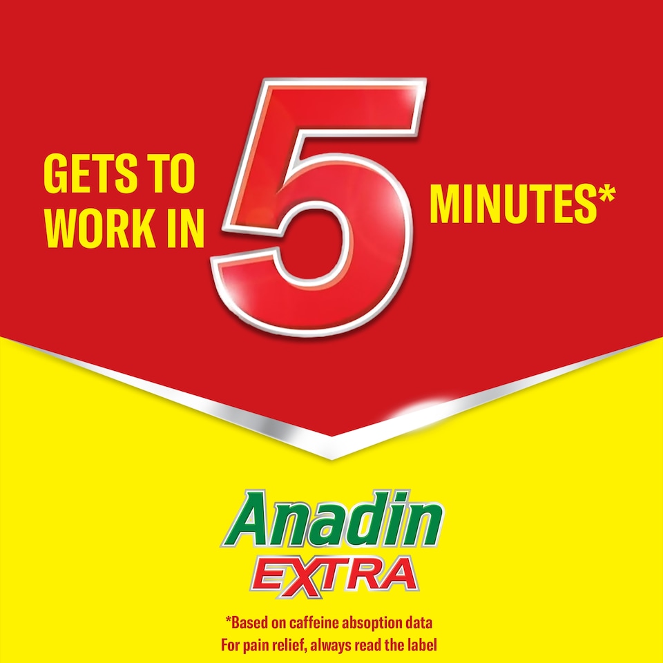 image 1 of Anadin Extra Pain Relief Caplets - Aspirin, Paracetamol & Caffeine 12s